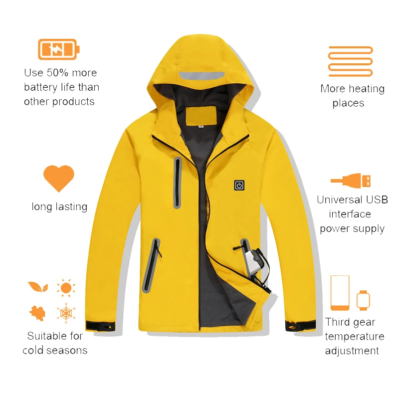 Зимняя куртка с подогревом для мужчин и женщин для спорта на открытом воздухе, флисовая куртка для катания на лыжах, походов, походов