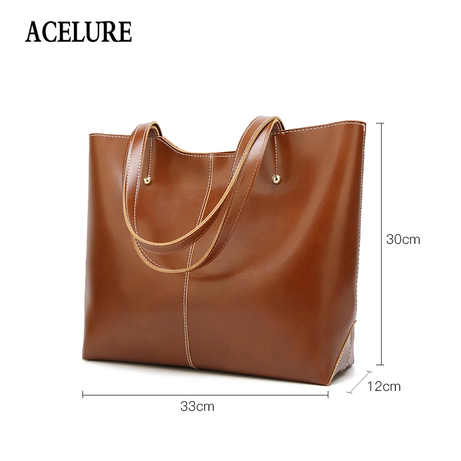 Cena ACELURE lśniący połysk skórzany damski Tote duża pojemność kobiet torba na ramię klasyczne dorywczo torby z bawełny dla kobiet 2018 bolsa feminina
