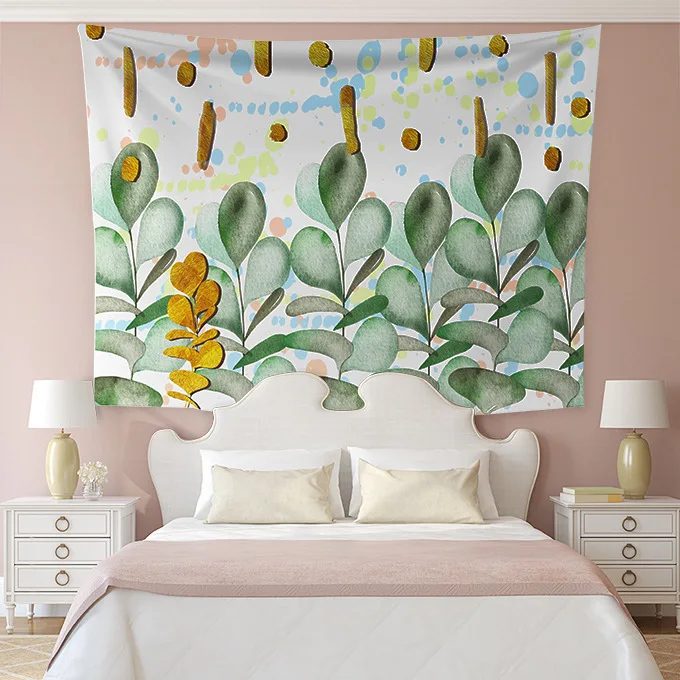 

Ins Nordic Simple Fresh Art Background Fabric Wall Cloth Tapestry Bedroom Room Bedside All-Matching Decorative Tapestry Hanging