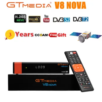 

GTMEDIA V8 NOVA Satellite TV Receiver HD 1080P DVB-S2 H.265 Support 3 Years Europe Cline Set Top Box from Freesat V8
