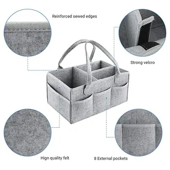 

Felt Diaper Bag Convenient For Mommy Storage Bag Practical Foldable Bag Multifunctional Children Diaper Bag