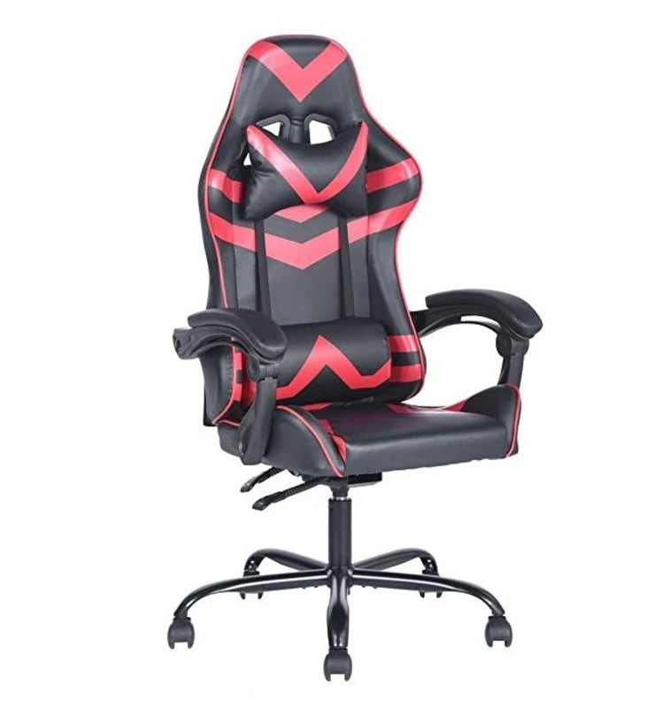 

Reclining Gaming Chair Ergonomic Office Racing Chair Seat Height Adjustable Computer Chair with Pillows Swivel