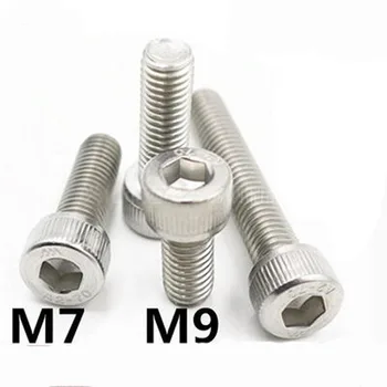 

1PCS Hex socket Screw Cylindrical head Bolts Allen Hexagon Screws 1mm Thread Distance Stainless steel M9
