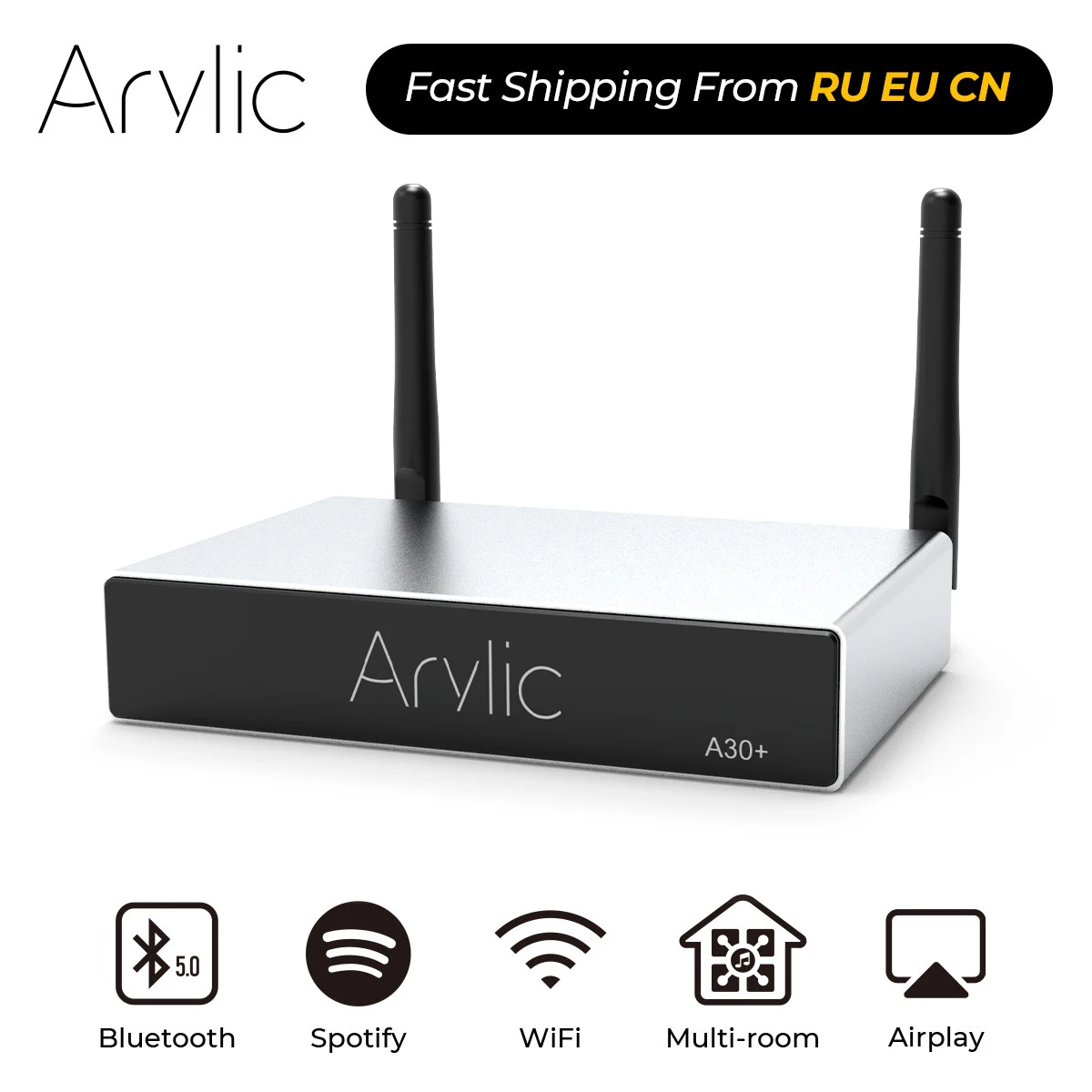 Цифровой мини-усилитель Arylic A30 + домашний Hi-Fi стереоусилитель класса D с
