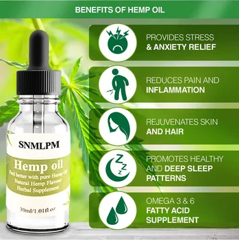 

Hemp Oil High content cbd relieves stress improves sleep hair care massage fine hemp seed oil 30ml