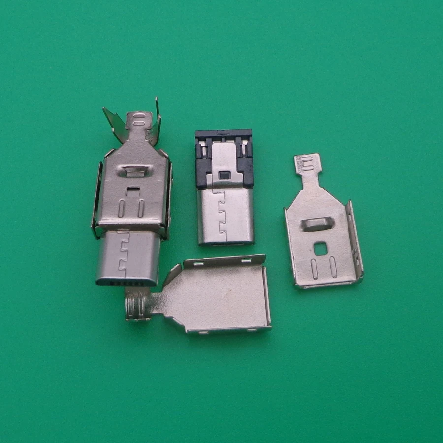 Штекерный разъем Micro USB 5Pin 4 в 1 зарядка 5P металлические детали 50 комплектов |