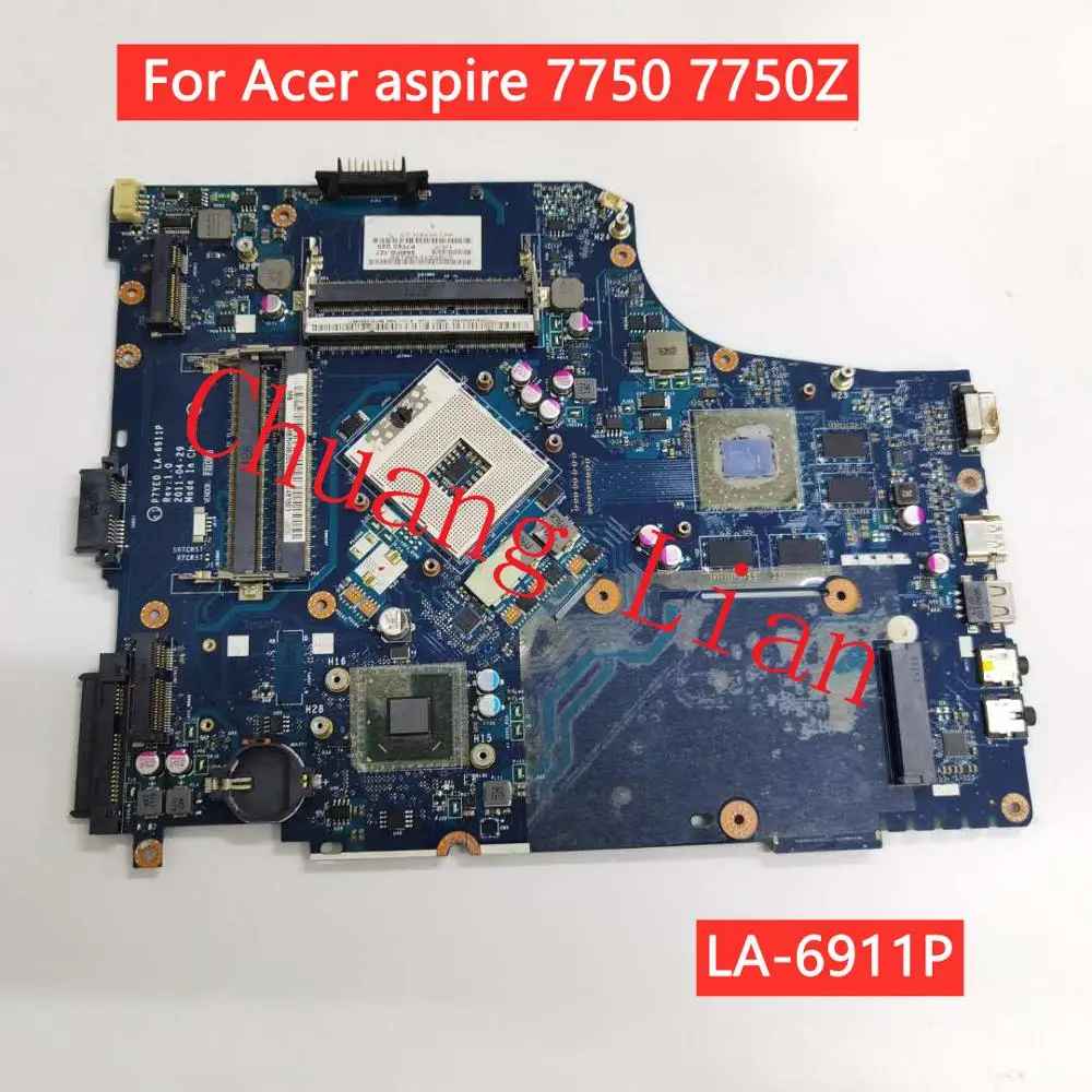 LA-6911P материнская плата для ноутбука Acer aspire 7750 7750Z HM65 DDR3 100% полностью