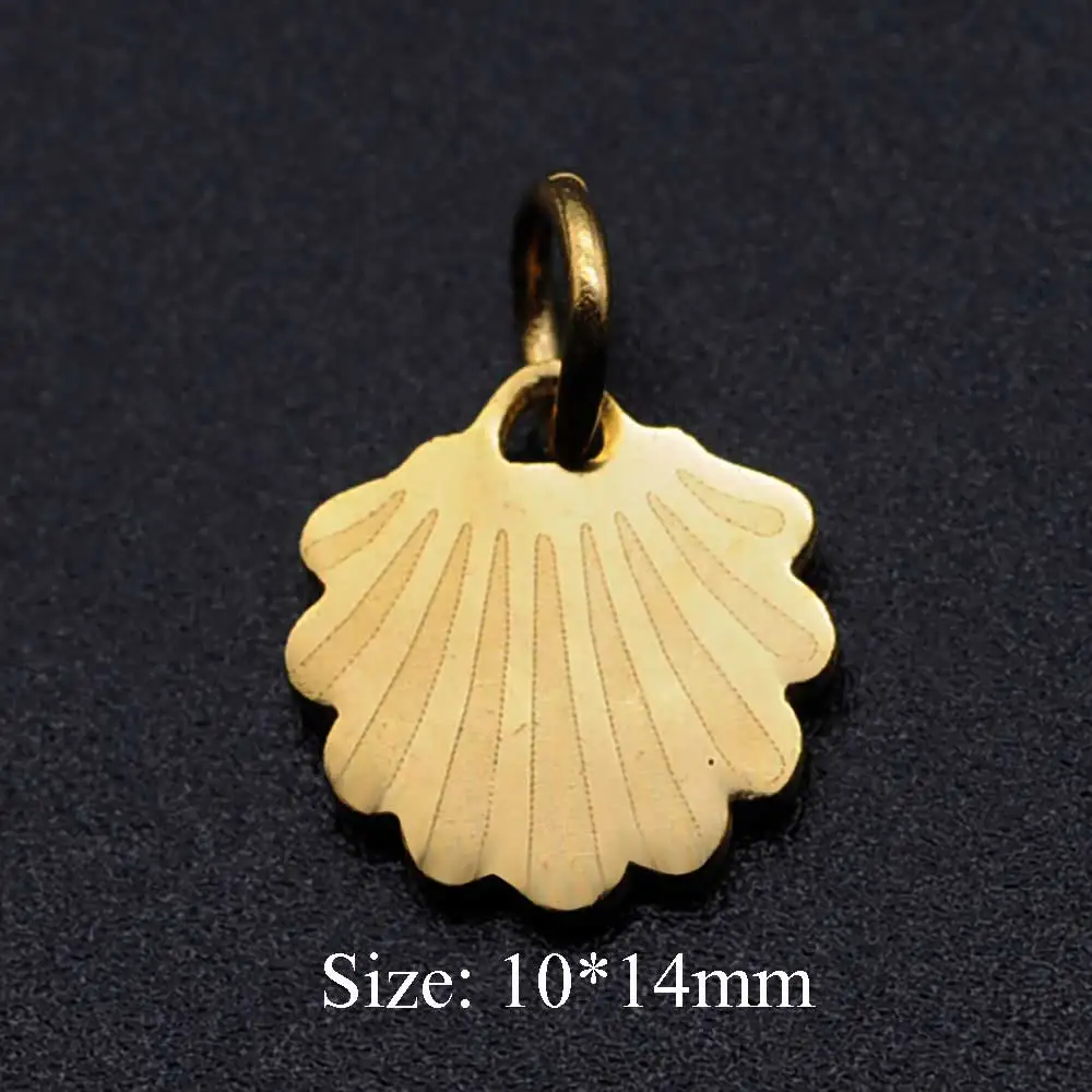 5pcs/lot Mother of Pearl Shell 316L Stainless Steel DIY Pendant Charms Wholesale For Jewelry Making Finding Supplies | Украшения и