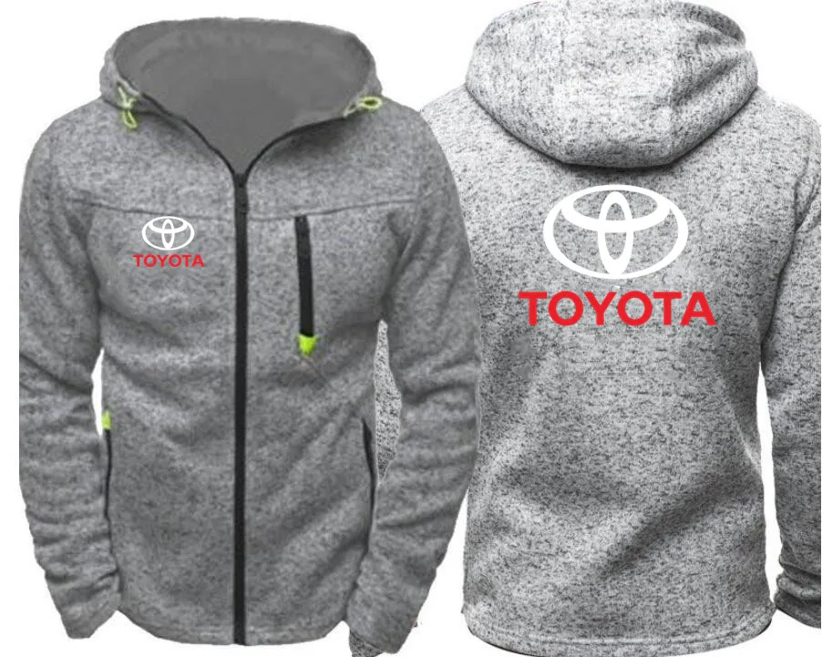 Мужские толстовки с капюшоном и логотипом Toyota, повседневные толстовки с капюшоном в стиле хип-хоп с длинным рукавом, мужская куртка на молнии, мужская толстовка с капюшоном, одежда