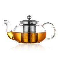 600/800ml Heat Resistant Glass Teapot Flower Tea Set Kettle 1