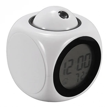 

LCD Projection Voice Talking Alarm Clock Backlight Electronic Digital Projector Watch Desk Temperature Display 2020 HOT