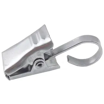 

100 Pack Stainless Steel Heavy-Duty Shower Curtain Clip with Hook String Party Lights Hanger Wire Holder for Photos, Bedroom, Ba