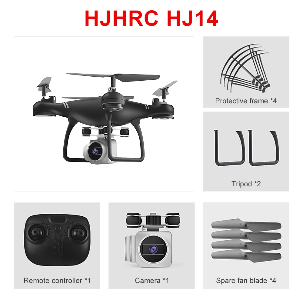 DIDIHOU RC Helicopter Drone With Camera HD 1080P WIFI FPV Selfie Drone Professional Foldable Quadcopter 40 Minutes Battery Life - Цвет: black