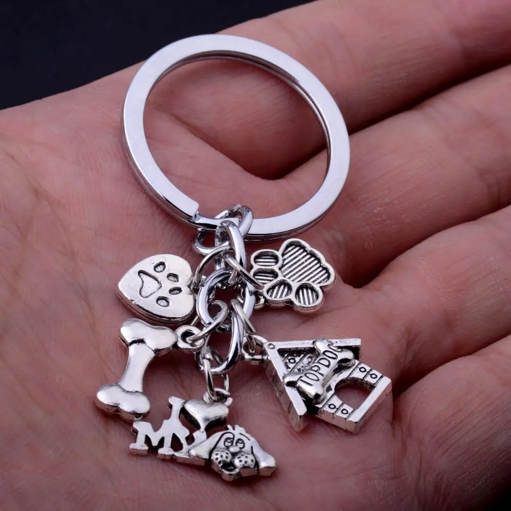 Topdog I Love My Dog брелок с косточкой прелестные подвесные брелоки подарок для