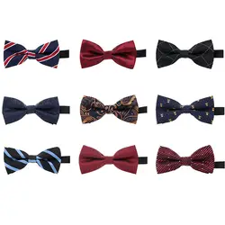 Мужские деловые галстуки-бабочки, свадебные галстуки-бабочки в полоску, в горошек, вечерние галстуки-бабочки, аксессуары, разные стили