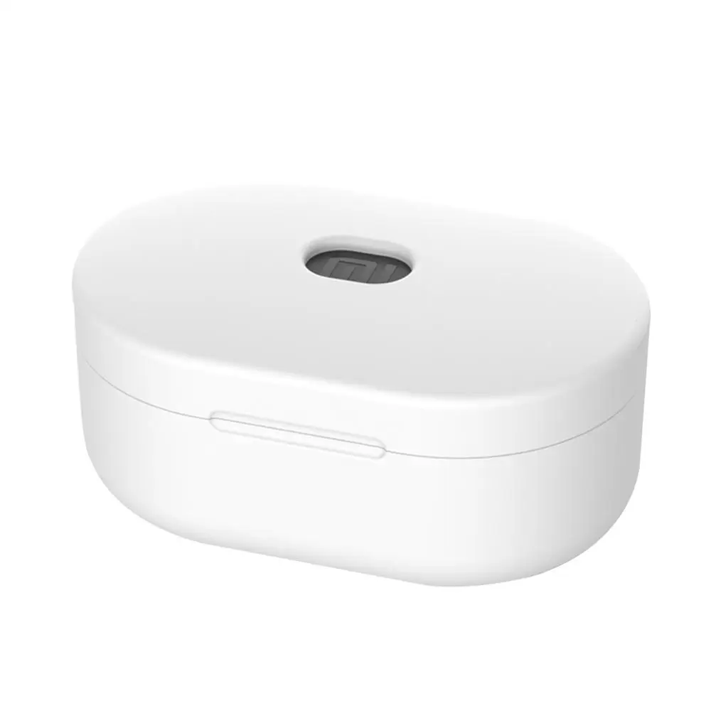 White Силиконовый чехол для Xiaomi Redmi Airdots, защитный чехол для зарядного устройства, чехол для зарядки, чехол для Airdot TWS, bluetooth-наушники, молодежная версия - Цвет: White