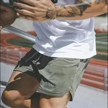 Мужские новые шорты для бега для безопасного ношения телефона карманы для отдыха спортивные шорты для бега встроенные карманы бедра Hiden фитнес короткие брюки