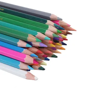 

48 Colors Pre-Sharpened Drawing Office School Stationery Wood Water Soluble Colored Pencil Set With Metal Box