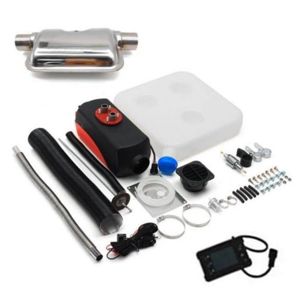 

12V 2KW Car Diesels Air Parking Heater Car Heater LCD Remote Control Monitor Switch + Silencer for Trucks Bus Trailer Heater