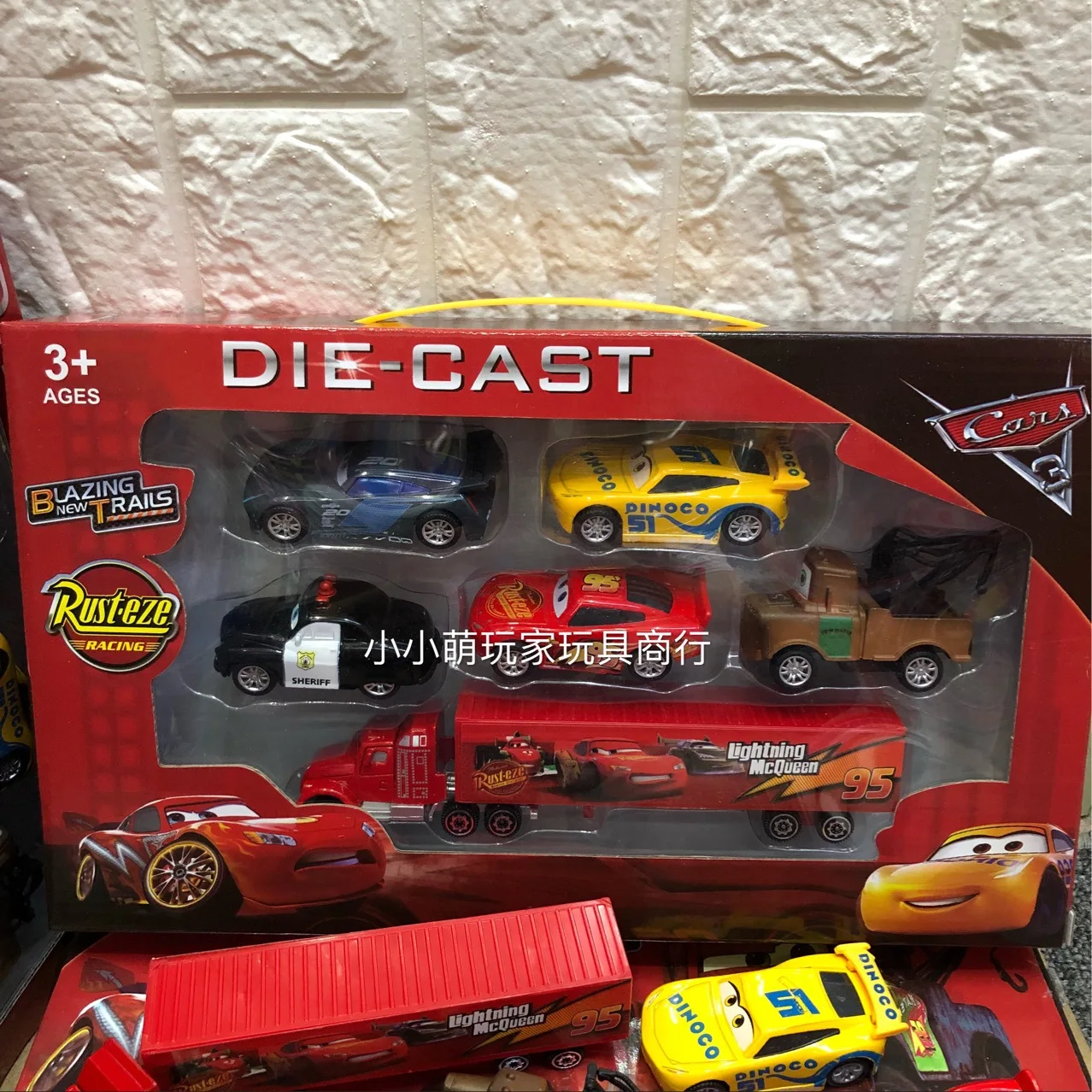 

Lightning McQueen Uncle Metal Car Warrior Inertia Set General Mobilization Play House Educational Car Toy Car Model