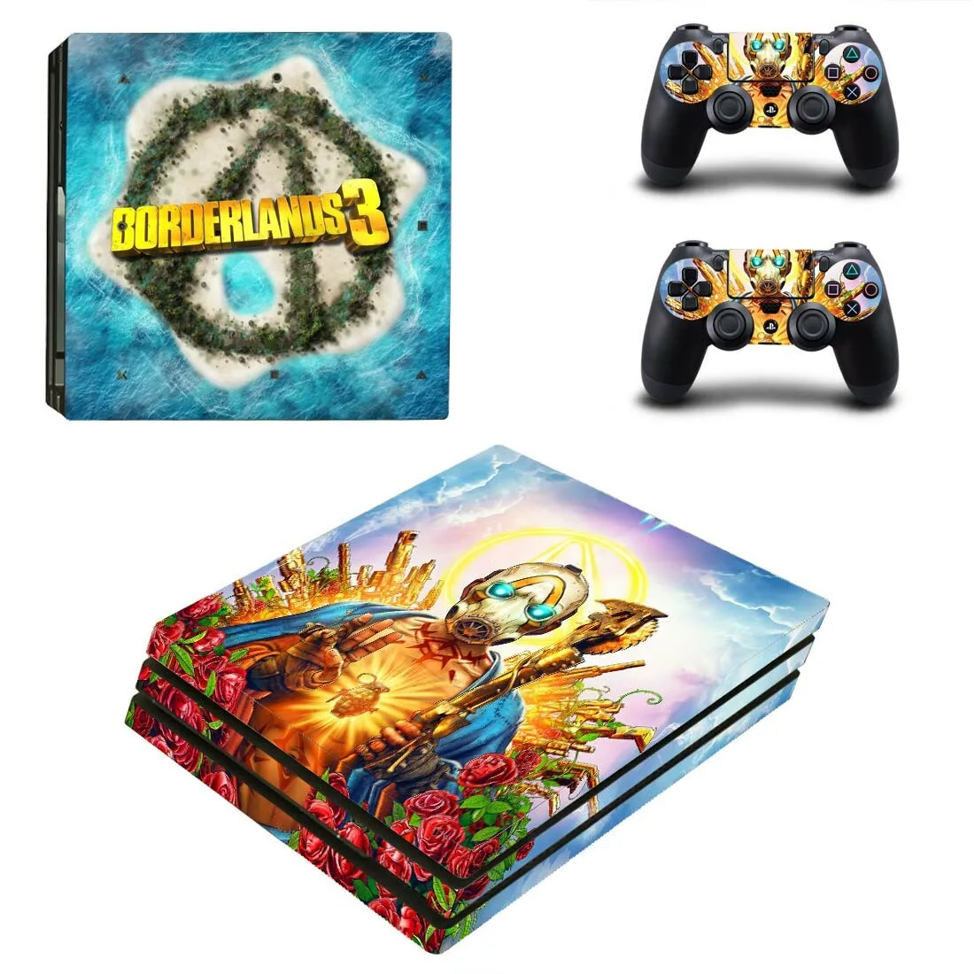 PS4 Pro стикер s borderland 3 Play станция 4 Pro наклейки для кожи Стикеры для playstation 4 Pro консоль и контроллер