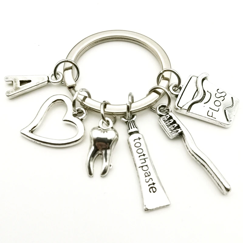 Fashion Toothpaste Pendant 26 Letters Dental Health Expert Mixed Floss