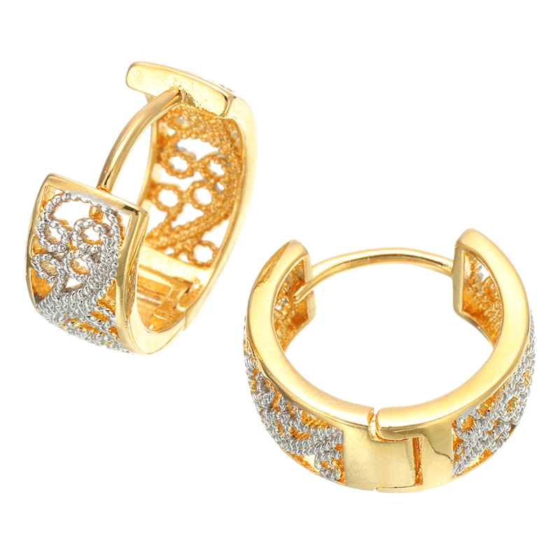 Изящные полые Цветочный обруч серьги в этническом стиле Стиль дракон с узором