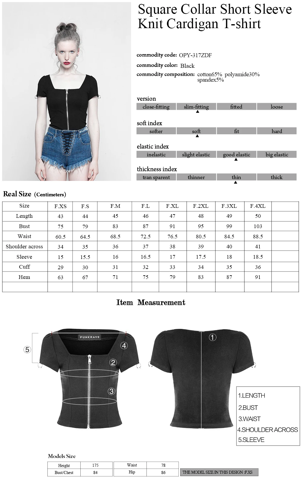 Женский вязаный кардиган в стиле Панк RAVE Повседневная футболка с коротким
