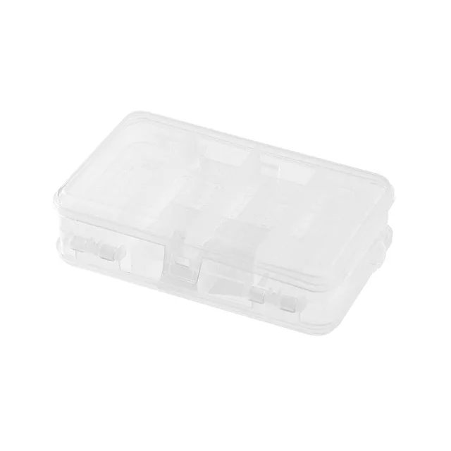 Double-sided 10 Grid Partition Design Storage Tools Women Girls Ring Transparent Earrings Compartment Organizer Box Jewel Case Red