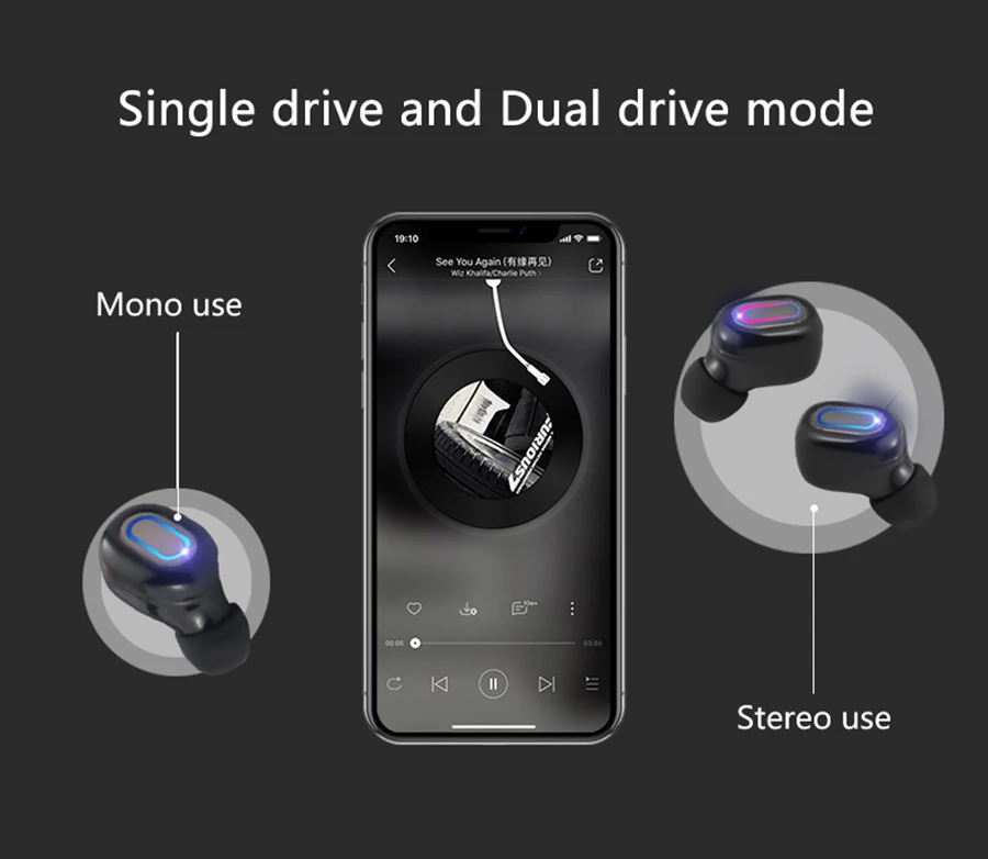 Мини Спортивные 5,0 Bluetooth наушники 3D стерео музыкальные наушники водонепроницаемые беспроводные наушники Hands-Free, вкладыши гарнитура с power Bank