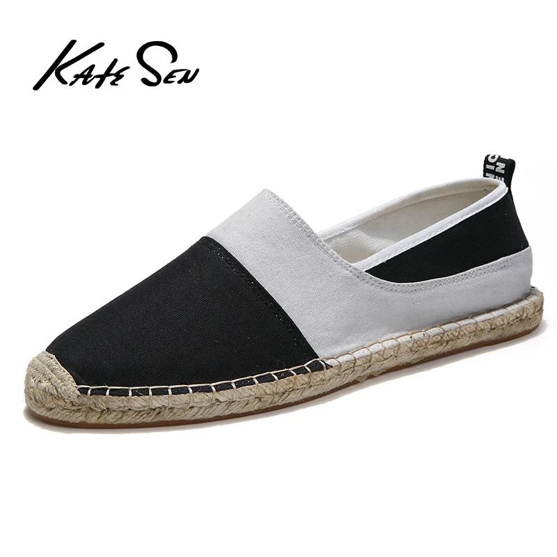 

Men flats Espadrilles spring summer boats shoes hemp canvas lace-up sneakers breathable fashion casual driving shoes