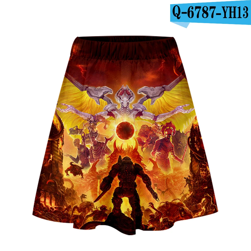 Doom Eternal Женская юбка модная Harajuku K pop уличная короткая юбка горячая распродажа Повседневная модная летняя стильная одежда для отдыха для девочек - Цвет: 3D