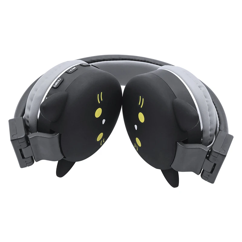 Cute Wireless Bluetooth Ear Headphones Earphone For Young People Kids Foldable Stereo Headset 3 5mm Plug With Mic FM Radio