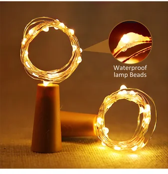 

LED Lights String Garland Copper Wire Fairy Light Battery Operated 2M LED Lights Decorative Bar Wedding Party Christmas New Year