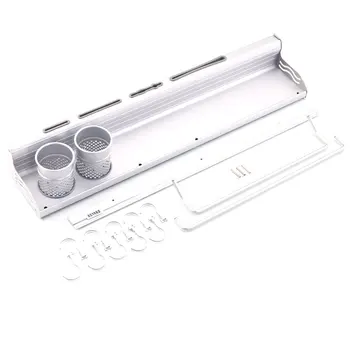 

Single cup 6 hooks Punch-free space aluminum Kitchen shelf Wall-mounted knife holder Utensils seasoning kitchen rack