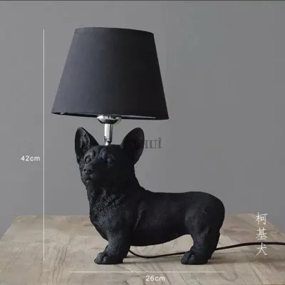 Black style D Настольная лампа с изображением щенков из Дания, черного/белого цвета, настольная лампа с изображением животных, прикроватная лампа для спальни, детская комната, Декор для дома, светильники - Цвет корпуса: Black style D