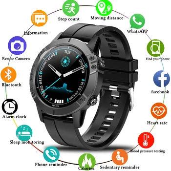 

LIGE 2020 New Smart Watch Men IP67 Waterproof Sport Fitness For Android IOS Heart Rate Monitor Full Touch Screen Man Smartwatch