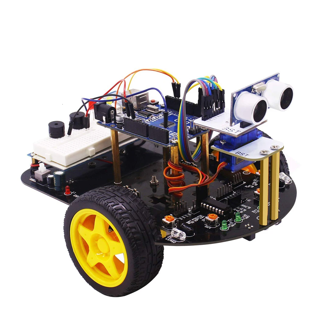 Rowsfire 2-в-1 стартовый супер-умный интеллигентая(ый) Robot Car в комплекте с обучающим руководством программируемый стволовых игрушки для Arduino с стерлингового серебра для R3 материнская плата