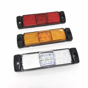 

2 Pcs 4 LED Trailer Tail Light Kit 10-30V F4 Reflector Lamp Stop Turn Brake B36B