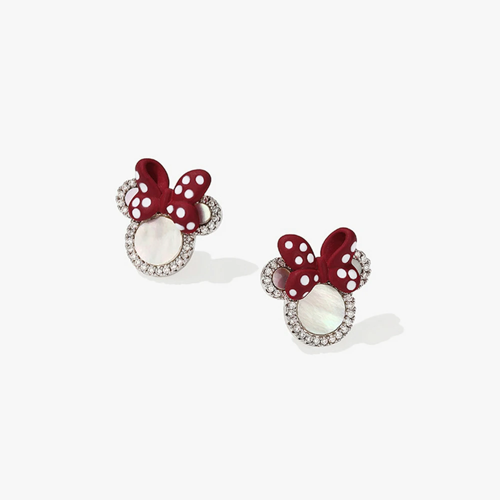 

Women Fashion Jewelry Mickey Earrings with Cute Mouse Silver-plated Exquisite Romantic Jewelry for Girl Charm