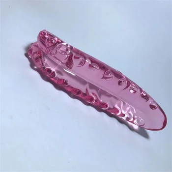 Pink Pyrex Glass Dildo Artificial Penis Crystal Fake Anal Plug Prostate Massager Masturbate G Spot Sex Toys For Gay Women Men 5