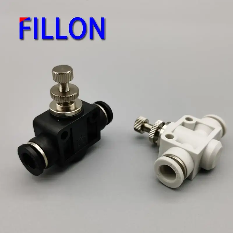 PA Pneumatic Push In Fittings 4/6/8/10/12mm Throttle Valve Air Flow Speed Control Hose connector | Обустройство дома
