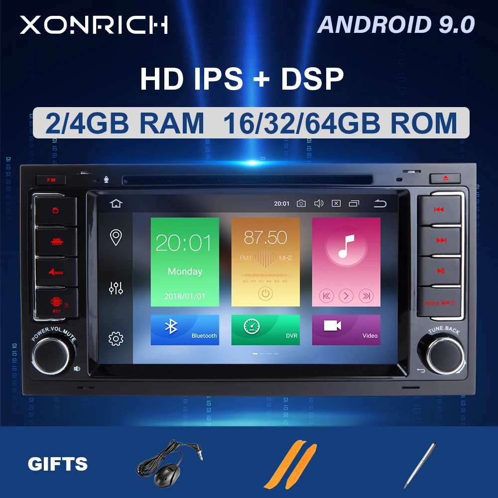 IPS DSP 4G 64G 2 Din Android 9.0 GPS Car Radio For VW/Volkswagen/Touareg/Transporter T5 Multimedia Naviagtion DVD Player Audio IPS DSP 4G 64G 2 Din Android 9.0 GPS Car Radio For VW/Volkswagen/Touareg/Transporter T5 Multimedia Naviagtion DVD Player Audio