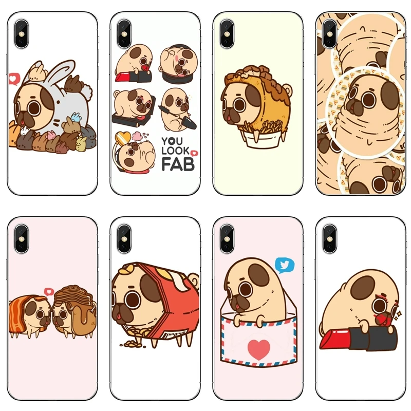 cartoon pug art baay Accessories Phone Case For iPhone 11 Pro XS Max XR X 8 7 6 6S Plus 5 5S SE 4S 4 iPod Touch 5 6 iphone 6s phone case