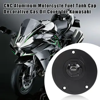 

Motorbike Aluminum Alloy Gas Tank Cap Decorative Oil Tank Cover for Kawasaki Good Sealing Performance Clean Comfortable