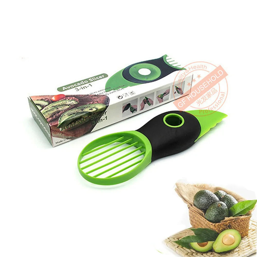 

3 In 1 Avocado Slicer Peeler Cutter Tools Multi Function Cutter Pulp Separator Plastic Knife Vegetable Tools Kitchen Accessories