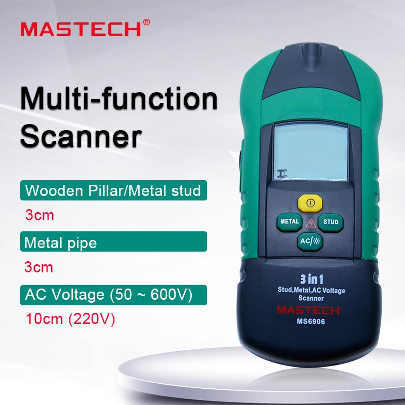 Металлоискатель MASTECH MS6906 3 в 1 настенный сканер детектор тестер напряжения