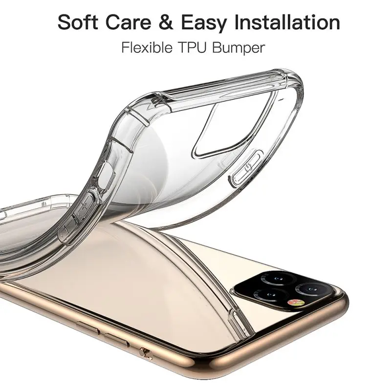 Прозрачный гибкий ТПУ защитный чехол для телефона прозрачный IPhone 11/11 Pro/11 Pro Max |