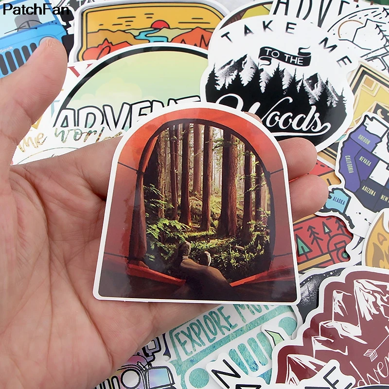 Patchfan 60 шт. adventure Art Живопись водостойкие наклейки из ПВХ для diy Скрапбукинг багажа Скейтборд ноутбук настенная гитара A2374