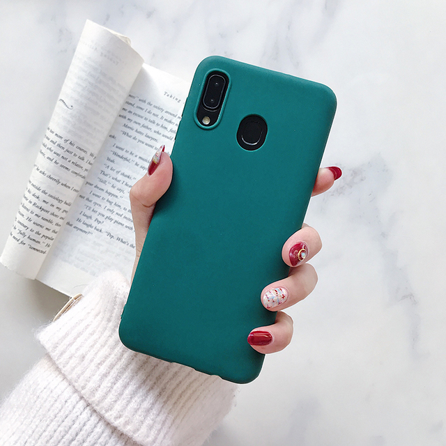 Solid Color Phone Case For Huawei P8 P9 P20 P30 P40 Lite E 2017 Pro Mini Soft Cover Candy Color For P Smart Z Plus 2019